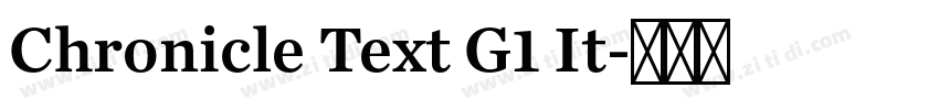 Chronicle Text G1 It字体转换